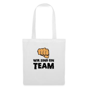 wir sind ein team - Stoffbeutel - Weiß - Vorne