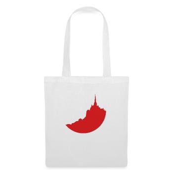 Mont Saint Michel red silhouette - Tote Bag - white - Front