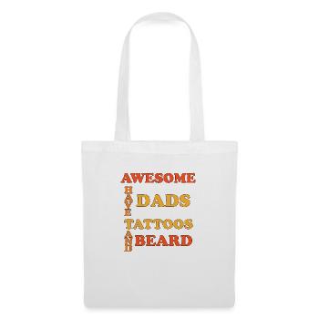 Awesome Dads Have Tattoos And Beard - Tote Bag - white - Front