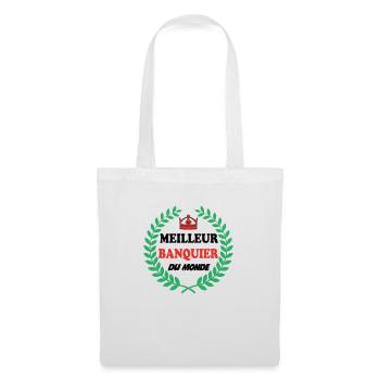 MEILLEUR BANQUIER DU MONDE - Sac en tissu - blanc - Devant
