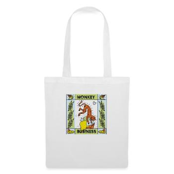 affe 1 - Stoffbeutel - Weiß - Vorne