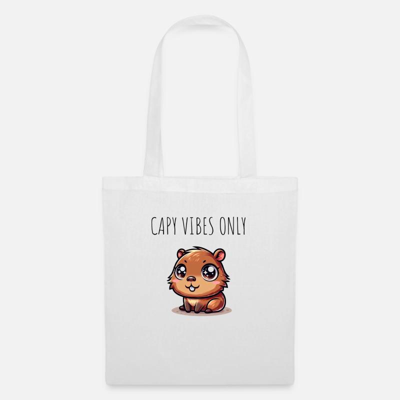 Capybara Vibes - Stoffbeutel - Weiß