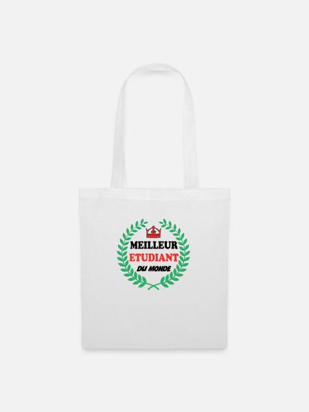 BEST STUDENT IN THE WORLD - Tote Bag - white