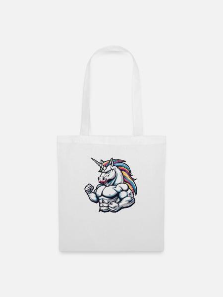 Einhorn Unicorn Stark - Stoffbeutel - Weiß