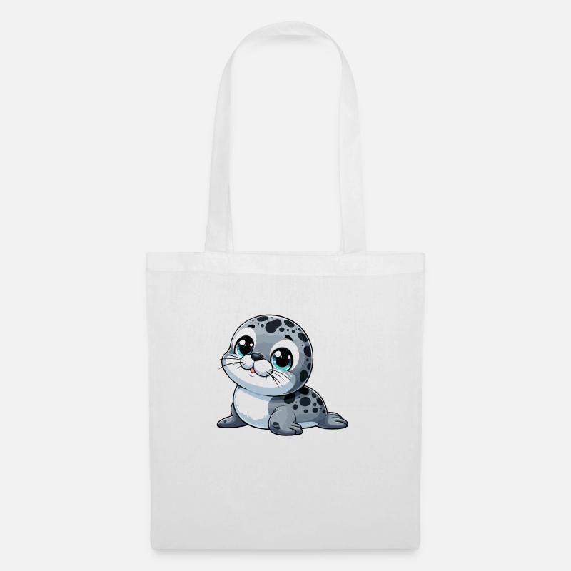 Bébé phoque - Sac en tissu - blanc