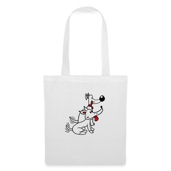 2 Dogs Team Two Friends Tail Wiggle Crew - Tote Bag - white - Front