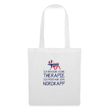 Ich brauche keine Therapie I muss nur zum Nordkapp - Stoffbeutel - Weiß - Vorne