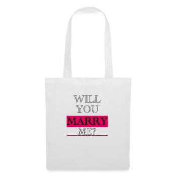 Veux-tu m'épouser - Sac en tissu - blanc - Devant