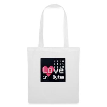 Love in Bytes Pixel Art - Tote Bag - white - Front