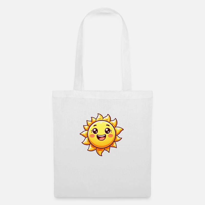 sonne comic - Stoffbeutel - Weiß