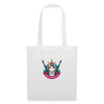 Sécurité des licornes - Sac en tissu - blanc - Devant