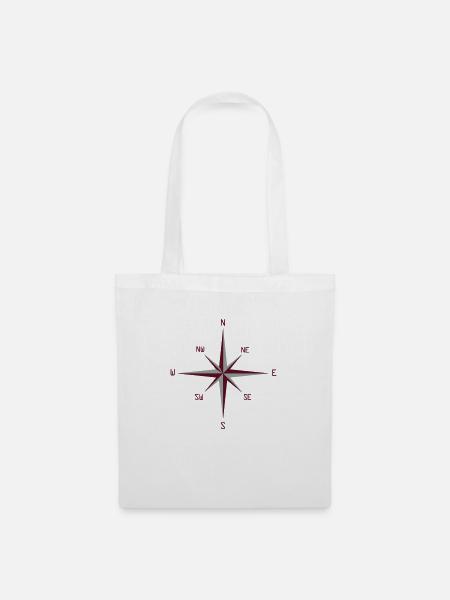 compass rose - Stoffbeutel - Weiß