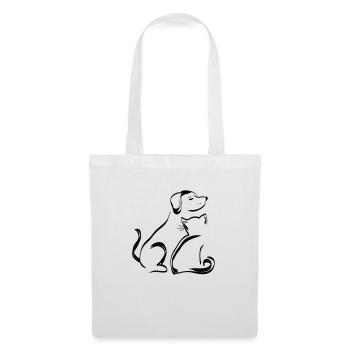 Chien - Sac en tissu - blanc - Devant