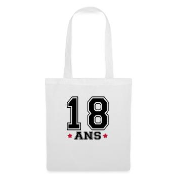 18 ANS,âge,numéro - Sac en tissu - blanc - Devant
