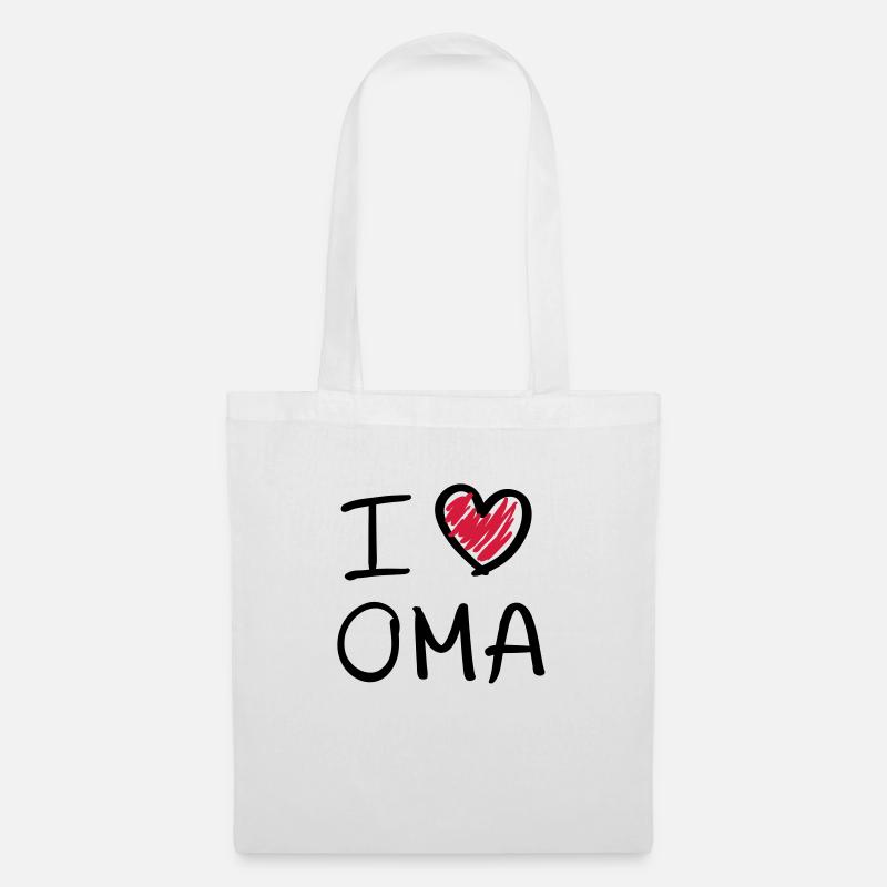 I love Oma - Stoffbeutel - Weiß
