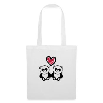 panda_love_r2 - Tote Bag - white - Front