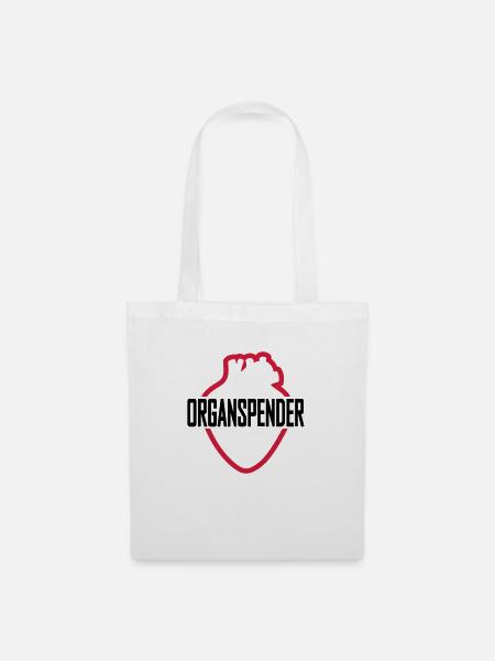 Organspender - Stoffbeutel - Weiß