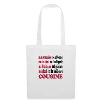 LA MEILLEURE COUSINE 111 - Stoffbeutel - Weiß - Vorne
