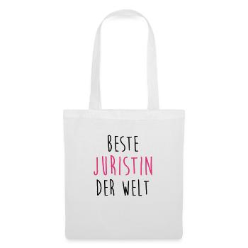 Jurist Juristin Rechts Richter Richterin Polizei - Stoffbeutel - Weiß - Vorne