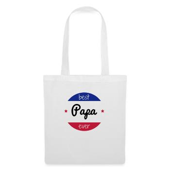 Papa Fête des Pères Naissance Bébé Anniversaire - Sac en tissu - blanc - Devant