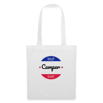 Campingplatz / Camper / Camping / Camp - Stoffbeutel - Weiß - Vorne
