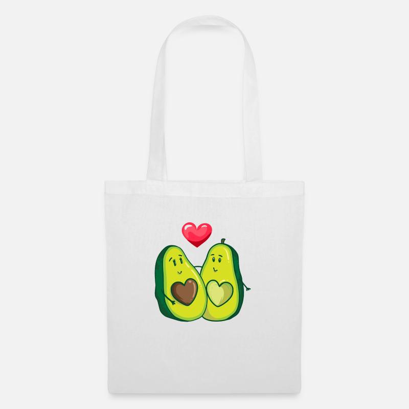 Verliebte Avocados - Liebe Avocado - Stoffbeutel - Weiß