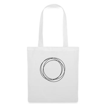 lignes circle - Sac en tissu - blanc - Devant