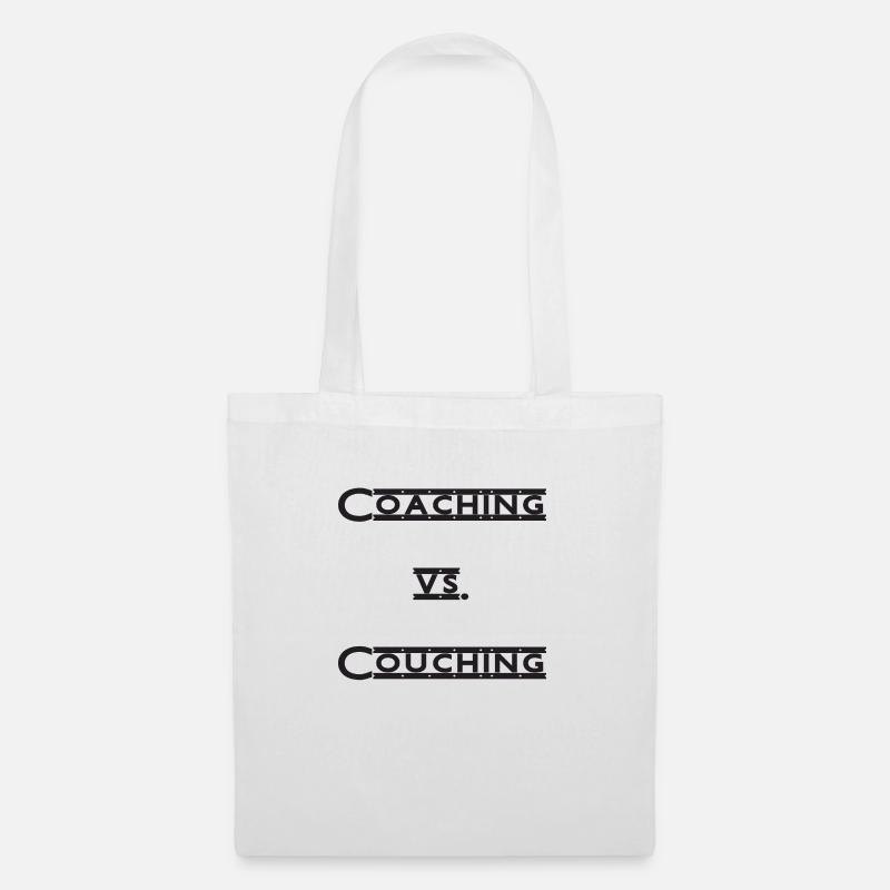 coaching vs. couching - Tote Bag - white