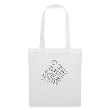 Squares Design - Stoffbeutel - Weiß - Vorne