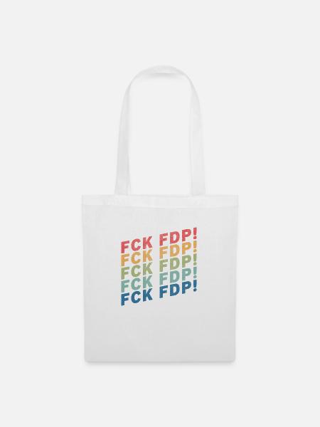 FCK FDP - Stoffbeutel - Weiß