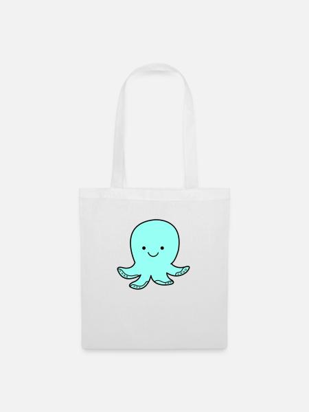oktopus smile - Stoffbeutel - Weiß