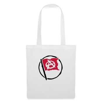 Concevoir le symbole du drapeau de l'anarchie - Sac en tissu - blanc - Devant