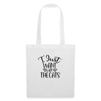 I just want all the cats - Stoffbeutel - Weiß - Vorne