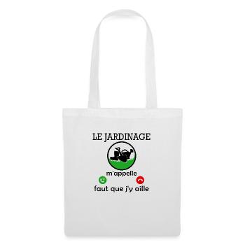 le jardinage m appelle / humour jardinière - Sac en tissu - blanc - Devant