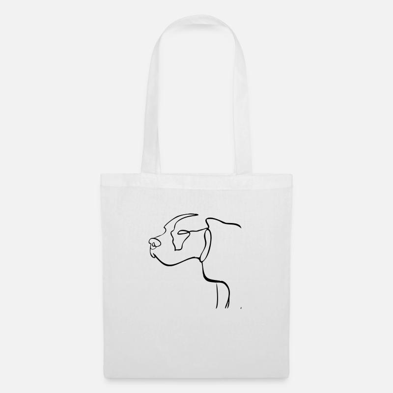 Hund - Stoffbeutel - Weiß