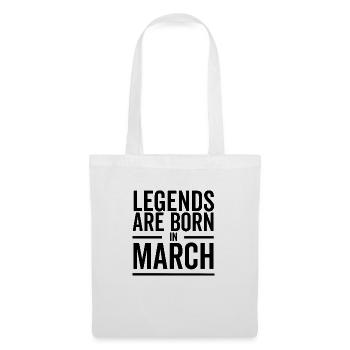 Les légendes naissent en mars - Sac en tissu - blanc - Devant