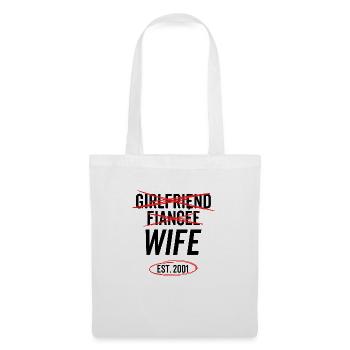 Girlfriend Fiancée Wife Est 2001 - Tote Bag - white - Front