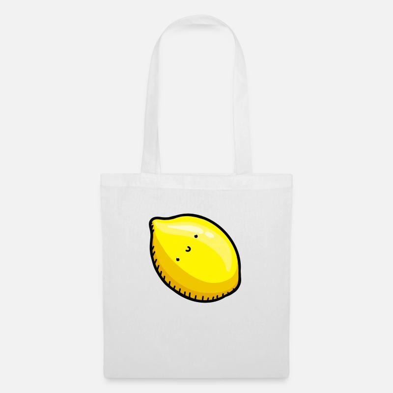 Zitrone - Stoffbeutel - Weiß