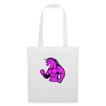Licorne forte - Sac en tissu - blanc - Devant