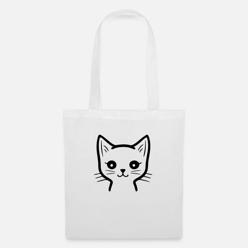 cat - Tote Bag - white