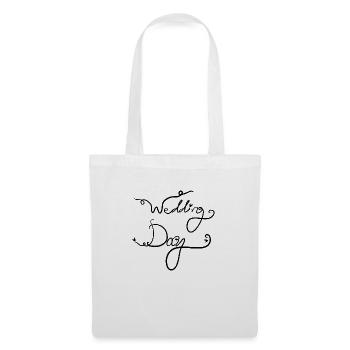 Texte du jour du mariage - Sac en tissu - blanc - Devant