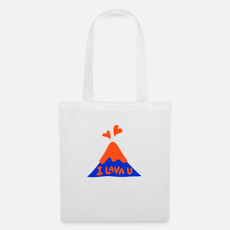 I lava you Vulkan Liebe - Stoffbeutel - Weiß