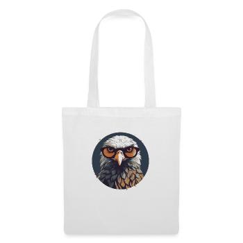 Adler mit Sonnenbrille, Falke, Vogel - Stoffbeutel - Weiß - Vorne