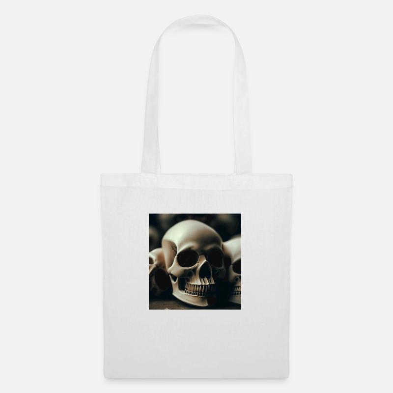 Crânes - Sac en tissu - blanc