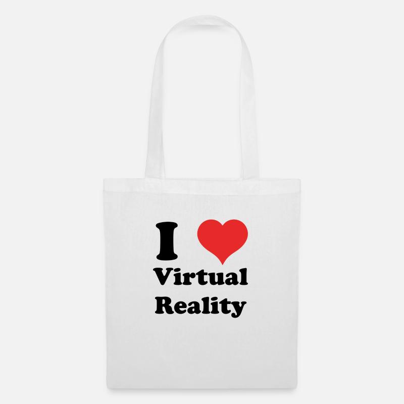 i love Virtual Reality - Stoffbeutel - Weiß