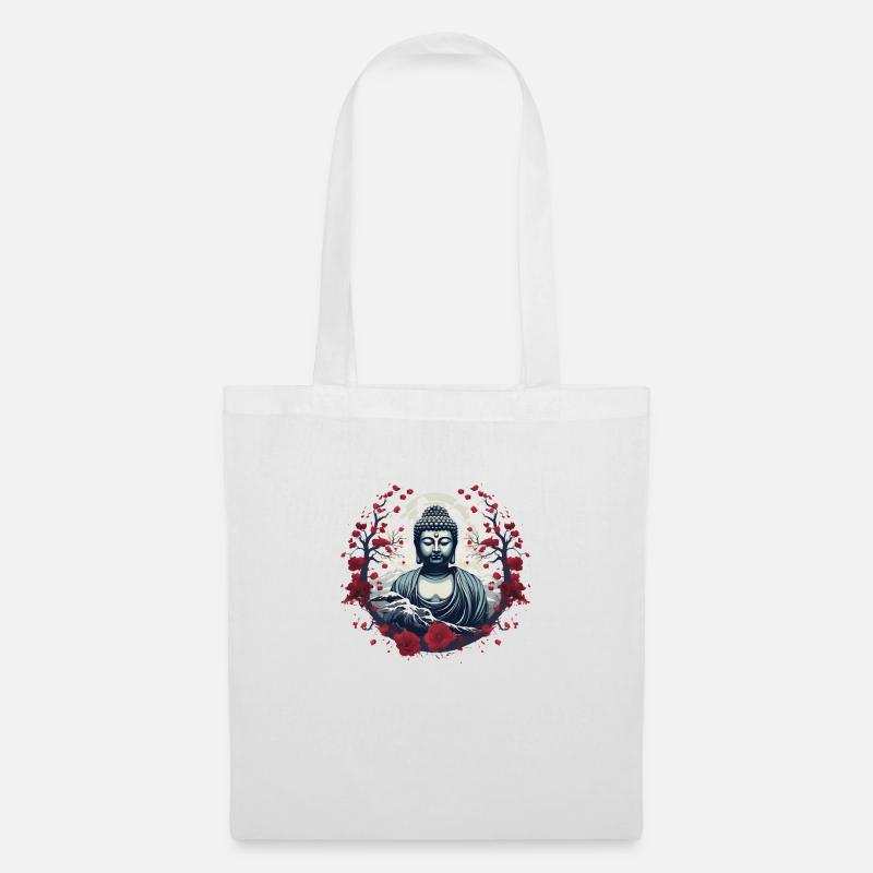 Buddha Statue - Tote Bag - white