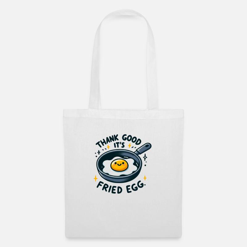 Thank God It's Fried Egg (Friday) -2 - Stoffbeutel - Weiß