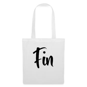 Name - Fin - Stoffbeutel - Weiß - Vorne