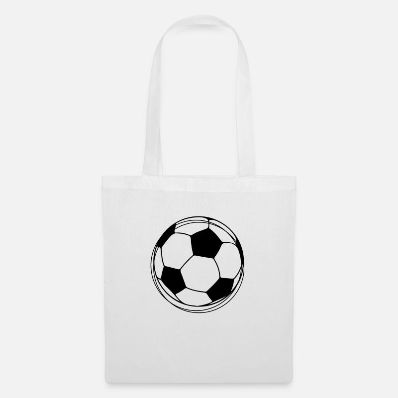 Fußball mit Herz - Stoffbeutel - Weiß
