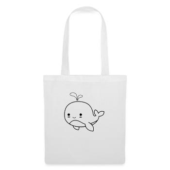 Bébé baleine 01 - Sac en tissu - blanc - Devant
